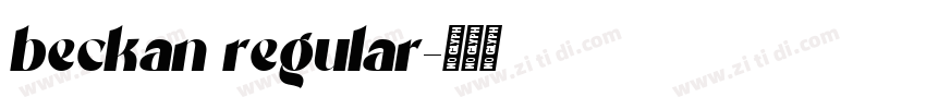 beckan regular字体转换